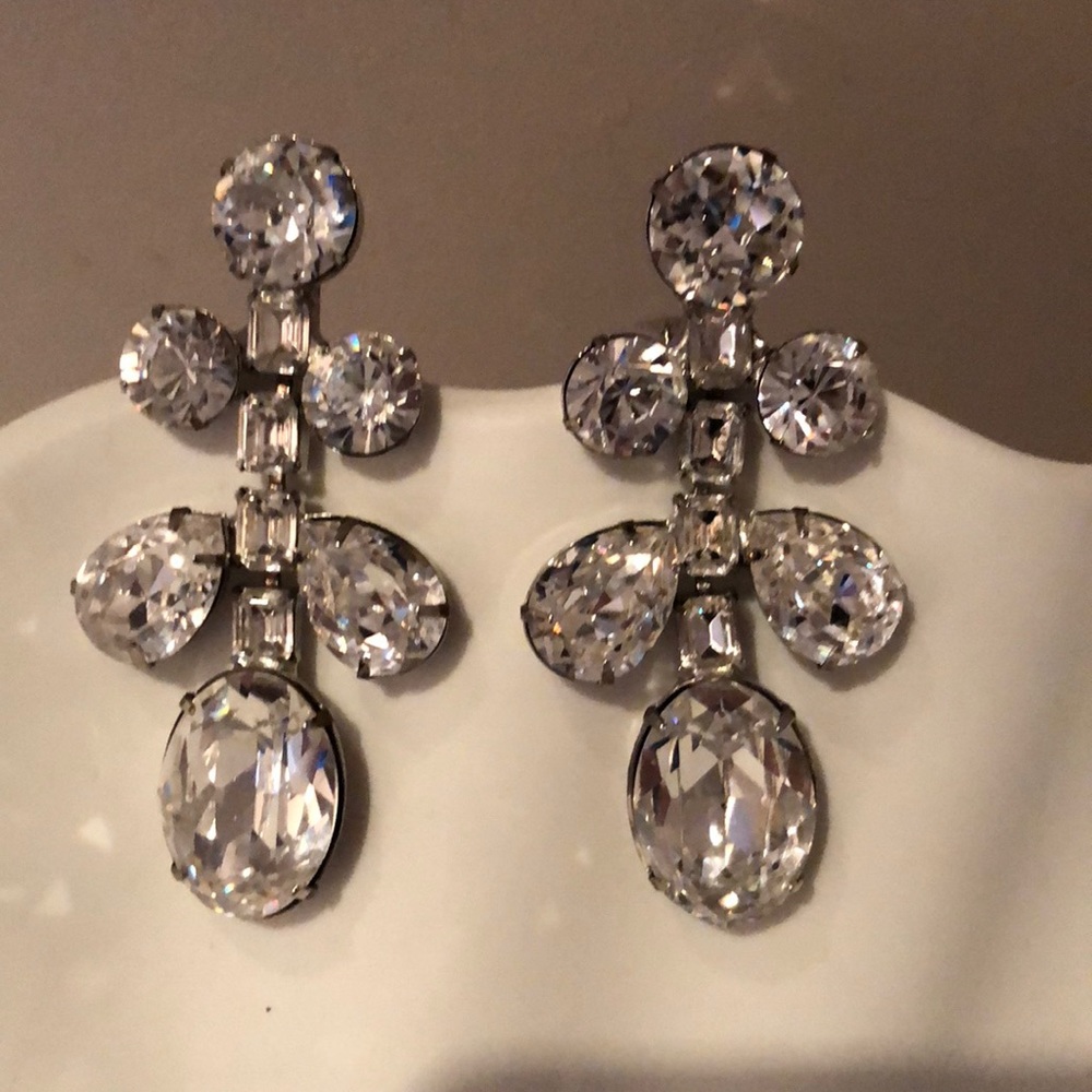 Large Crystal Chandelier Earrings